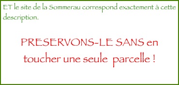 ET le site de la Sommerau correspond exactement à cette description.

PRESERVONS-LE SANS en toucher une seule  parcelle !
